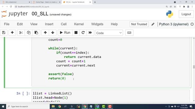 EP14 - Python Linked List - Display data of Nth index - Interative method