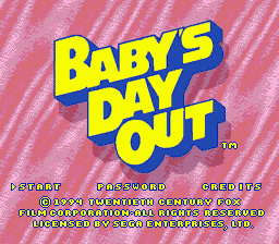 Baby's Day Out | (Proto 1) SEGA MEGA DRIVE (GENESIS).