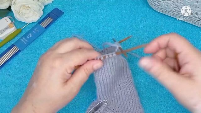 Варежки с индийским клином, вяжу спицами.  Любимый способ!!! ???