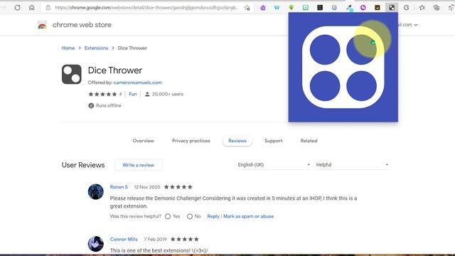Виртуальные кубики. Virtual Dice #extension.