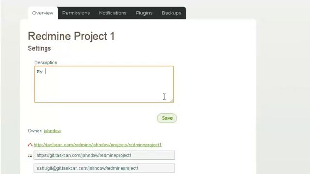 Creation of a Redmine-based Project in Taskcan.com