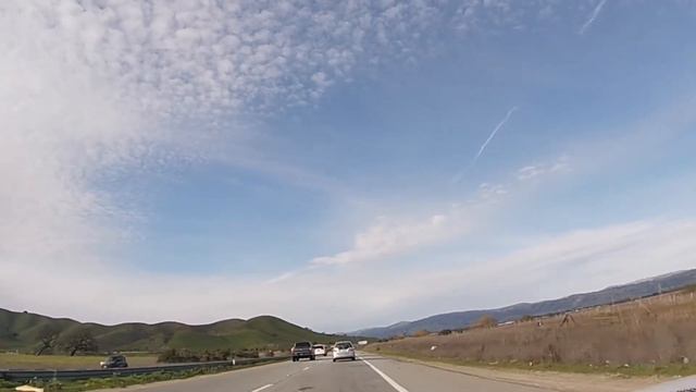 Driving through Minor Traffic in Gilroy on Hwy 101