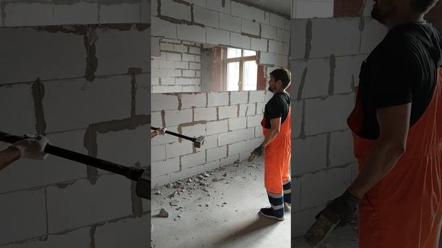 Демонтаж пазогребневых перегородок #ремонт #демонтаж #shortsvideo #shortsyoutube #work #renovation