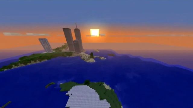 Minecraft - New York Islands (Step 2) Growing Island, Less Trees More Skyscrapers!