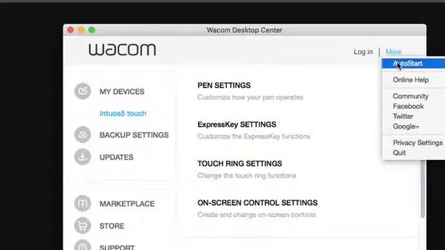 Disable Wacom Desktop Center AutoStart on Mac
