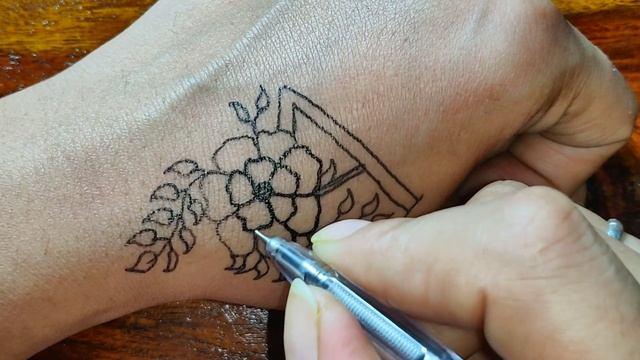 Beautiful A Latter With Red Rose?flower Tattoo Design | A Latter Tattoo Design #tattoo #tattooartis