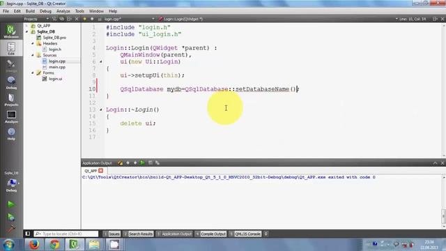 QT C GUI Tutorial - How to connect Qt to SQLite?