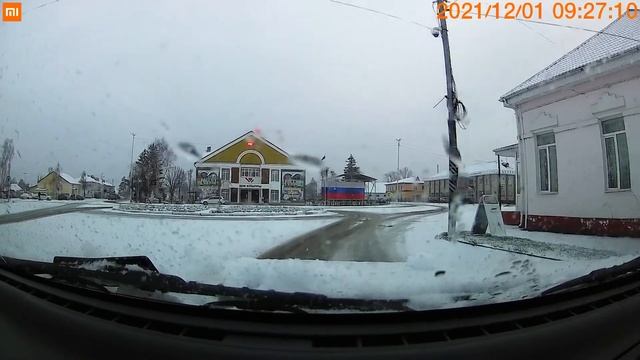 В Погаре выпал первый снег 01.12.21