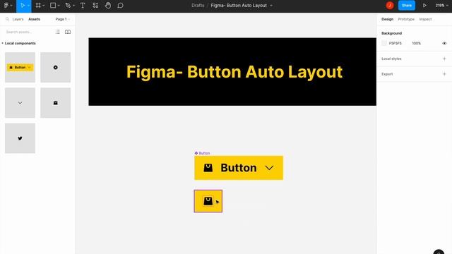 Figma auto layout button & icon #figma #uidesign #uiuxdesigner #design  #trending