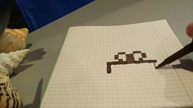 Как нарисовать по клеткам подарок.