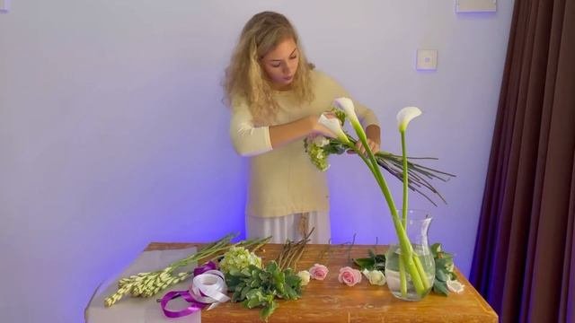 Уроки флористики для начинающих. Букет недели 2