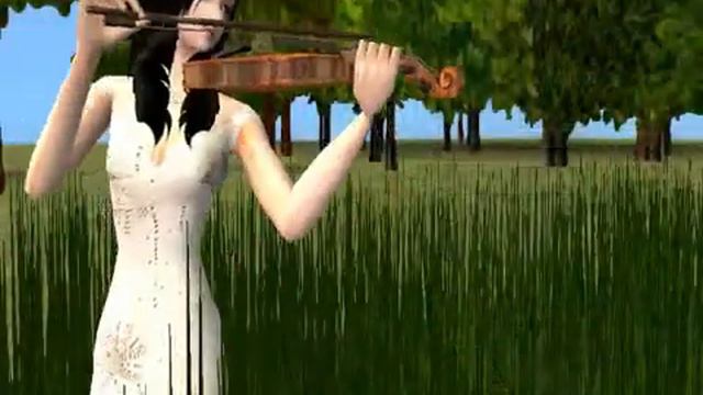 sad romance (Violin) - over the green fields OST - sims 2 version.wmv