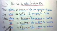 French Lesson-15, The verb Aller (To Go) In Examples #Frenchgrammar #theverballer #grammat #French