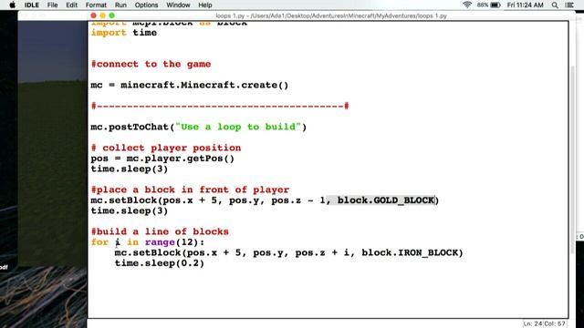 Teaching Python with Minecraft