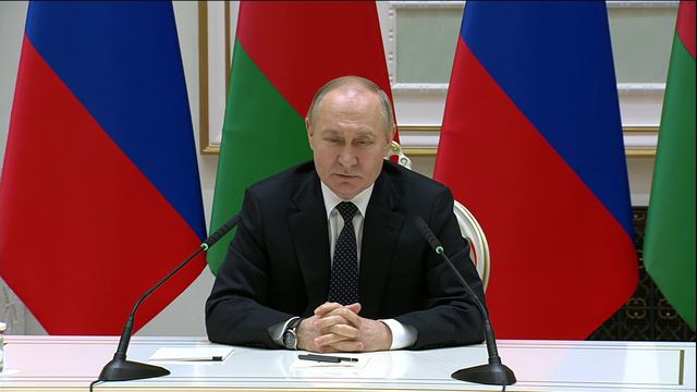 Путин и Лукашенко сделали заявления для СМИ и ответили на вопросы журналистов. 24.05.2024.
