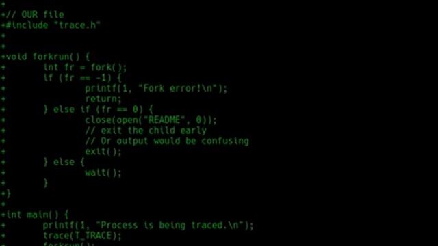 Adding trace() syscall to xv6