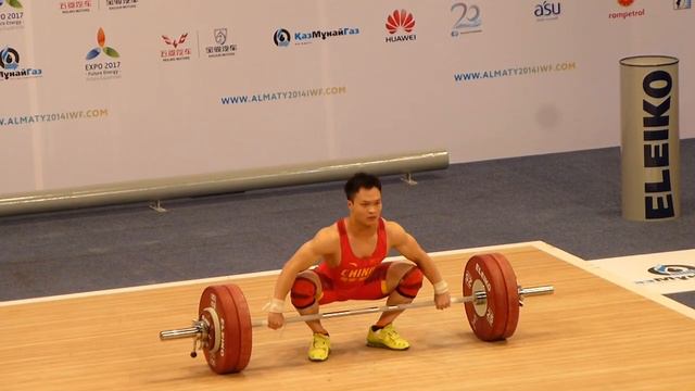 Almaty 2014 Men 62 kg Jianjun Ding snatch 140 kg