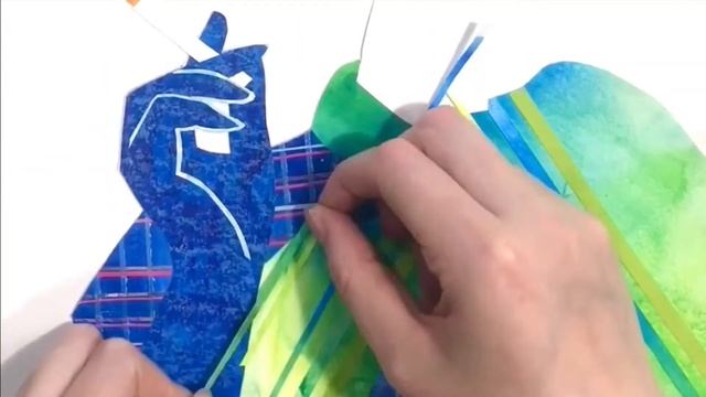 Creating a collage-style painting. Создание картины в стиле коллаж.