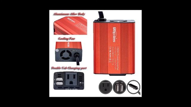 Bapdas 150W Car Power Inverter DC 12V to 110V AC Car Converter