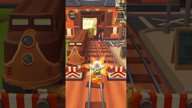 играем в subway surfers часть 3