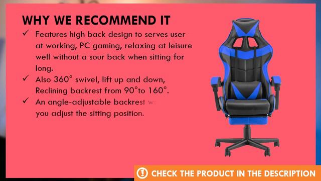 Soontrans Gaming Chair with Footrest & Lumbar Support Review - Best Gaming Chair On The Market