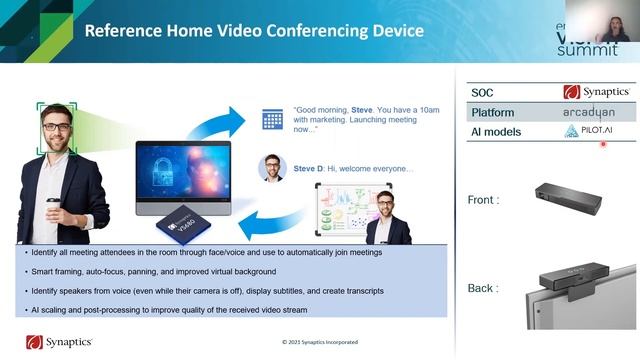 Synaptics Demonstration of Smart Video Conferencing on the Edge