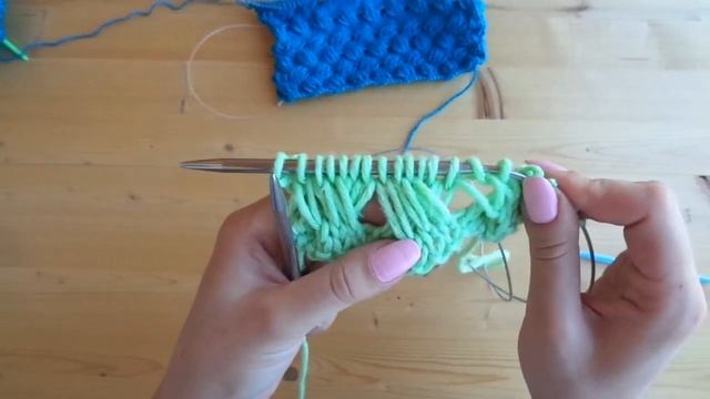 Очень красивый узор спицами схема и описание A very beautiful knitting pattern