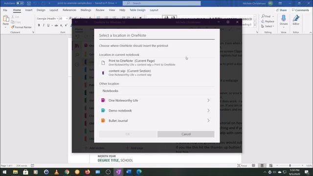 Print to OneNote  Microsoft OneNote Tutorial  OneNote for Windows 10