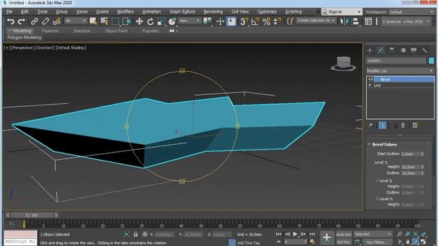 ТехРис. Работа в программе 3ds max. Модификатор "Bevel"