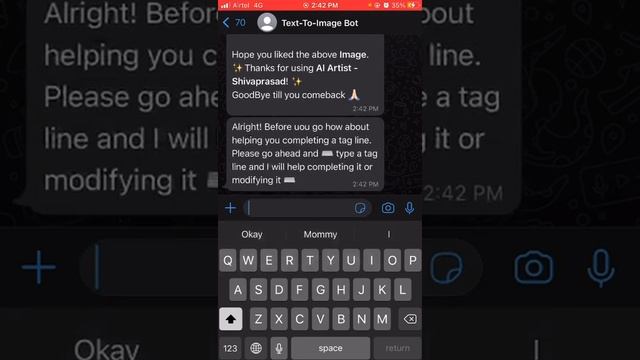 Text-to-Image and Text Completion using WhatsApp (Using OpenAI API)
