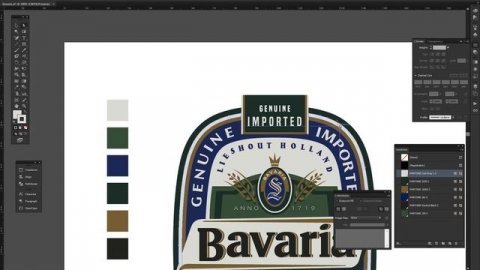 Adobe Illustrator Пивная этикетка треппинг и цветоделение (часть №6)