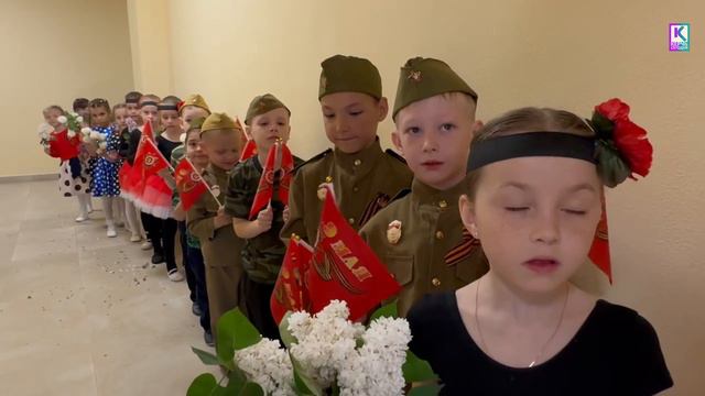 До глубины души керчане впечатлены парадом Победы в детском саду Алые паруса