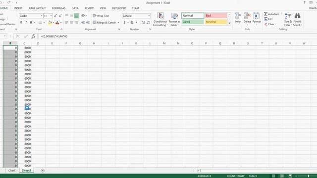 Excess data removal in Excel