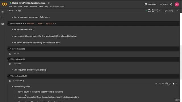 9. Containers I - Lists