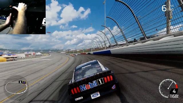 NASCAR Heat 4 Первый Взгляд на Руле Logitech G27 (Wheel Gameplay)