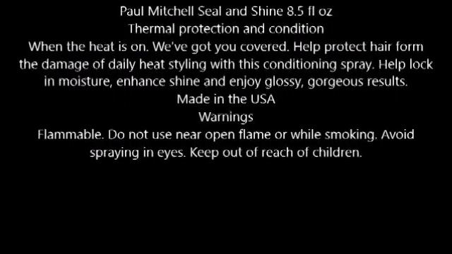 Paul Mitchell Seal and Shine 8 5 fl oz