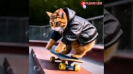 Кот скейтер