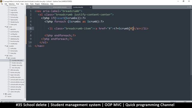#35 Delete school | Student management system in PHP | OOP MVC | Quick programming tutorial
