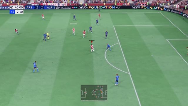 FIFA 22: Arsenal vs. Ajax UEFA Champions League kickoff world class mode gameplay