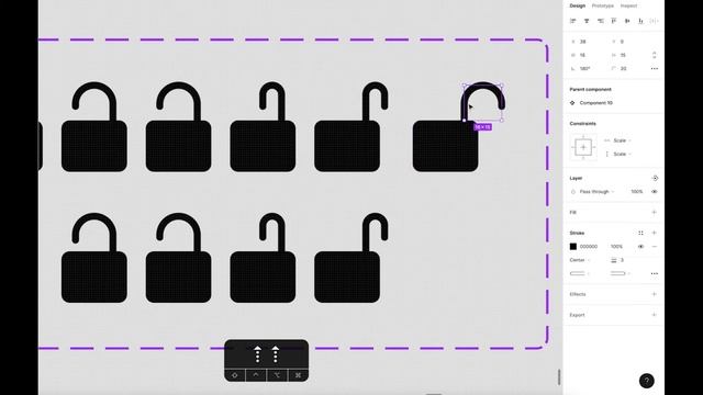 Creating 3D unlock interaction all in Figma