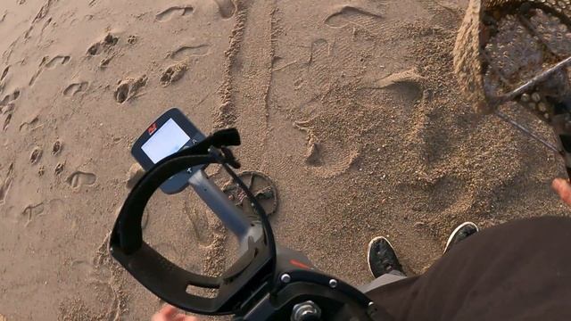 Digging a Silver Ring while Beach Metal Detecting Minelab ctx 3030