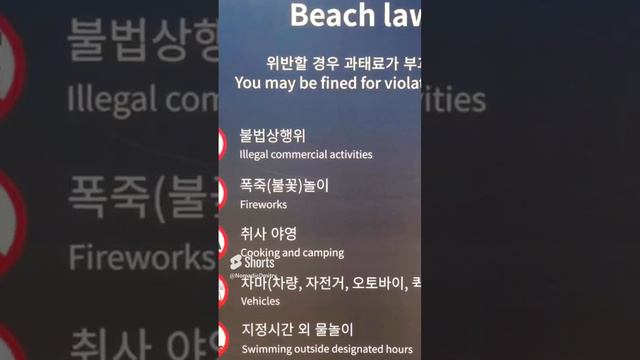 Корейские правила | Пляж Хэундэ #корея #хэундэ #пляж