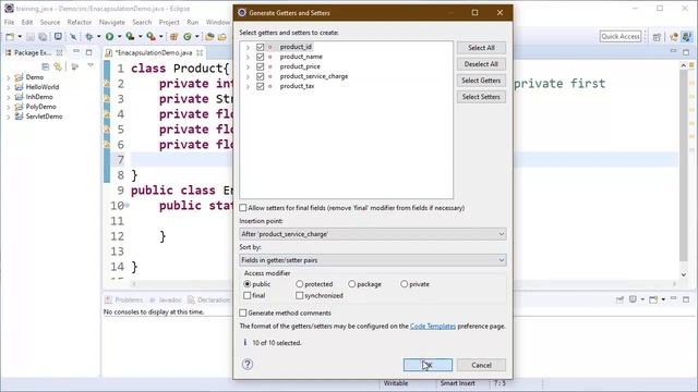 Encapsulation in java tutorial-10 (2019)