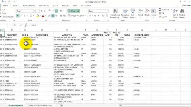 Excel - navigating around a large worksheet