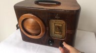 Golden Age of Radio 1940 Emerson Model 315 Wood Radio Ingraham Handcrafted Cabinet! Sounds Wonderfu