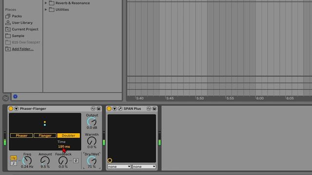 Обзор Ableton Live Phaser-Flanger
