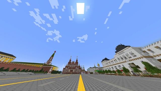 парад 9 мая в minecraft, Красная Площадь