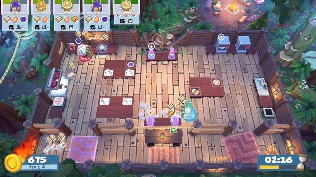 Overcooked! 2: Campfire Cook Off DLC Level 3-1, 4 Stars, Multiplayer (2 players)