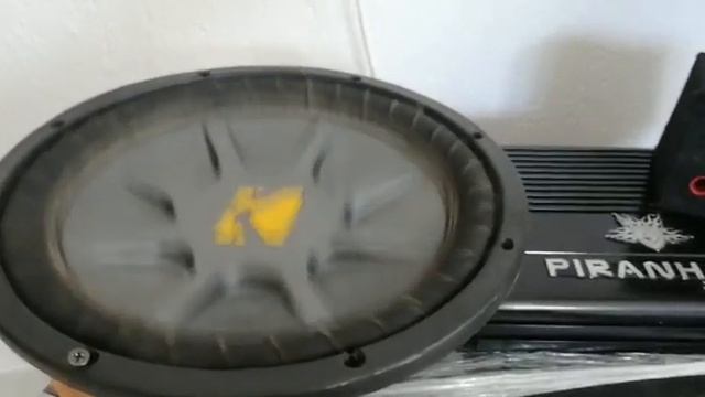 Prinha ShockPower X Type amfi ile KİCKER ES 124 bas besleme