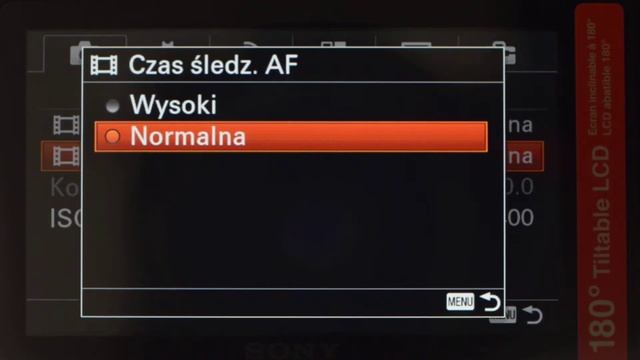 Sony A5100 - menu fotografowania